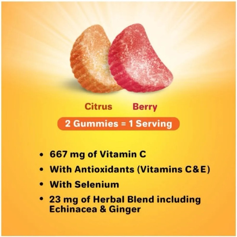 Airborne Kids Vitaminas Para Niños Con 42 Gomitas Sabor Frutas