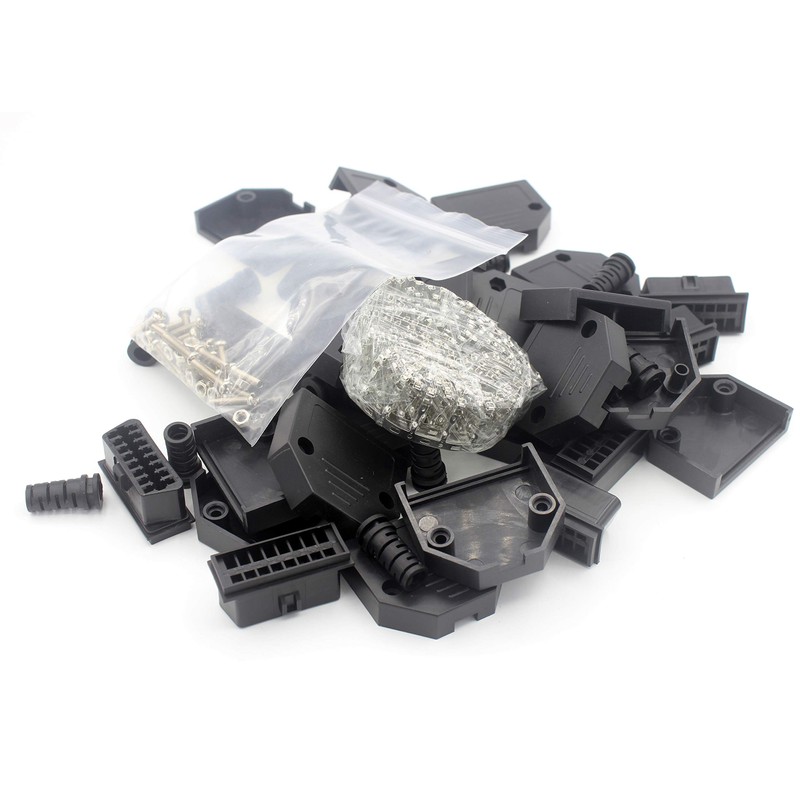 LoongGate OBD II Buchse 16 Pin Verdrahtungsstecker Adapter für OBD2