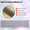Spiral Scroll Saw Blades Plain End 5 Inch, #5 Fast