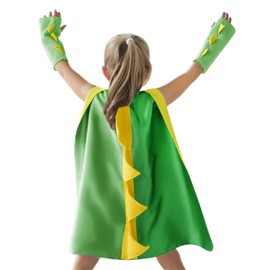 Afindern Halloween Cosplay Costume, Children's Dinosaur Clothing, 27.6 inches (70 cm), Cloak Gloves, 2-Piece Set, Animal Transformation, 3-8 Years Old, Easy to Wear, Cute, Animal, Costume, Events,