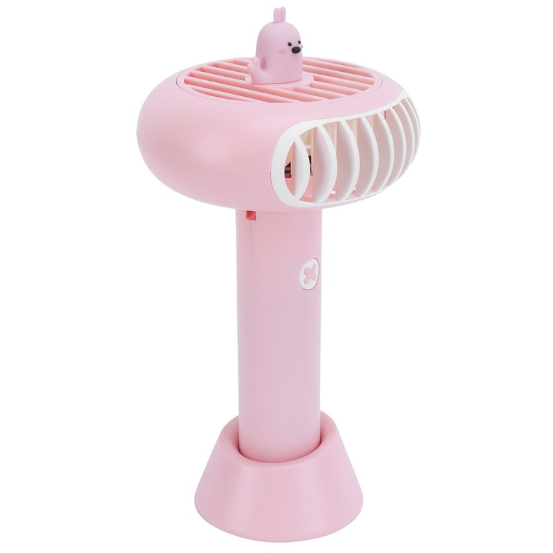 Pink USB Neck Fan Mini Portable Desktop Foldable Fan for