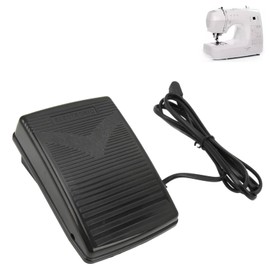 Agatige Sewing Machine Foot Pedal, ES01FC DC15V 3mA Momentary Nonslip Plastic Foot Pedal Switch Household Rest Sewing Machine Parts with 1.5m Cable for Singe SC220 6160 6180 5400 XL‑400