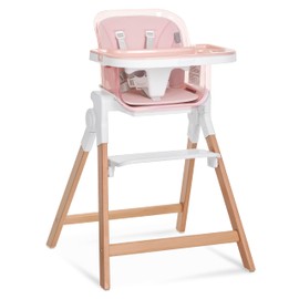 Evolur TinyThrone 2-in-1 Highchair in Grapefruit Pink