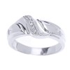 Men's 925 Sterling Silver 7-Stone Diamond Wedding Band, Size 16
