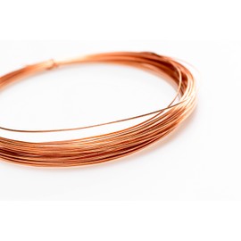 22 Gauge, 99.9% Pure Copper Wire (Half Round) Half Hard CDA #110 Made in USA - 10FT by CRAFT WIRE