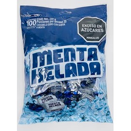 Super Menta Helada Hard Mint Candy, 100 Pieces, 300g Bag