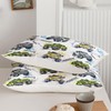 AILONEN Monster Trucks White Duvet Cover Set Queen Size, Tie
