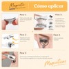 2 Pares Superior e Inferior de Pesta?as Magn?ticas Naturales sin