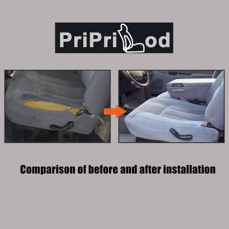 Priprilod Gray Cloth Driver Side Bottom Replacement Seat Cover Compatible