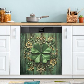 YEGAME St. Patricks Day Magnetic Dishwasher Sticker, Kitchen Decoration Magnetic Stickers, Waterproof Magnetic Cover for Dishwashers, Refrigerators, Washing Machine 23 W X 26 H Inch