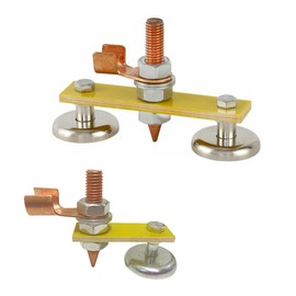 TorSor 2 Pack Welder Magnetic Ground Clamp Magnetic Welding Support Ground Clamp Earth Clip Magnetism Suction Head for ARC MIG Welder Flux Core Welders Rods Stick Welder Portable Welding Machine