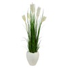 Nearly Natural 4.5ft. Wheat Plume Grass Artificial Plant in White