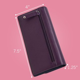 Nautica Money Manager RFID Slim Small Wallet for Women, Credit Card Holder with Coin Purse and Zipper Coin Pouch, Clutch Organizer in Americana II