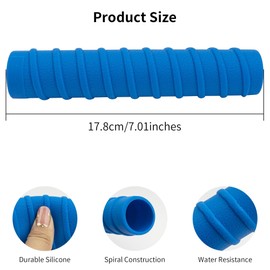 Omoojee Kayak Paddle Grips, No-Slip Silicone Grips, Blister Prevention, Kayaking Accessories for Take-Apart Paddle (Diameter 1.18 Inches, Blue)