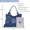 iPinee Designer Denim Handbags for Women Hobo Tote Bag Crossbody