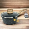 Natural Elements Cookware WOODSTONE Premium Saucepan Casserole Nonstick 7 Inch