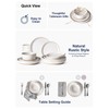 LE TAUCI Dinnerware Sets 12 PCS, Ceramic Plates and Bowls