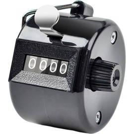 Hand Tally Counter 4 Digit Number Dual Clicker Golf Handy Counter Compact Hand Metal Tally Clicker,Clicker Counter with Display Size Portable Mechanical for Sports,Click Counter Counters (Black)