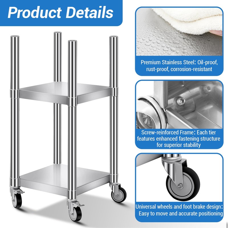 Shimeyao 14" x 14" x 31" Rice Warmer Stand Stainless