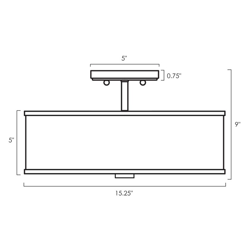 Kira Home Chloe 15" Retro Modern 3-Light Semi-Flush Mount Ceiling