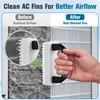 8 PCS Air Conditioner Fin Cleaner Kit, 2-in-1 AC Fin
