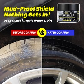BUFFZIT Tire Shine Gel - Ungraded Long-Lasting Tire Dressing with Wet Gloss Look Finish, UV Protection & Weather Resistant Tire Coating for Car, Truck, Motorcycle, RV - 7oz/200g