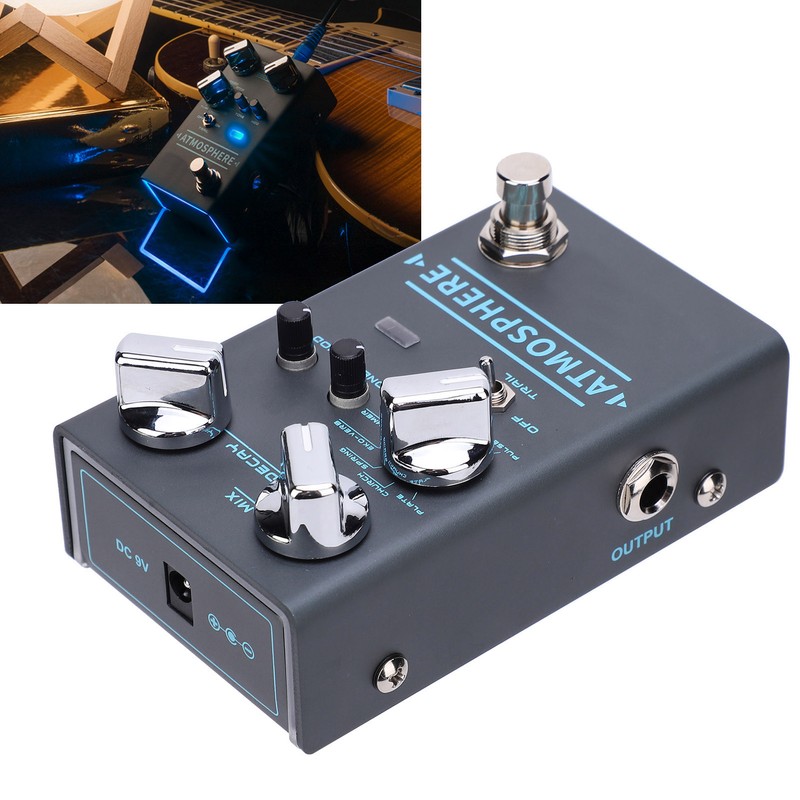 Reverb Effect Pedal Guitar 9 Digital Ambiance Bypass Musical Instrument