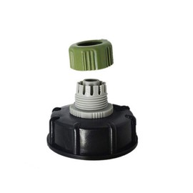 TOOLSTAR IBC adapter, plastic, IBC tank adapter, garden hoselock fitting tool S60 x 6 thread with a snap-on connector (1 piece)