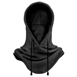 KEYRI Balaclava Ski Face Mask Winter Windproof Cycling Thermal Neck Breathable Neck Warmer UV Protection Wind Protection Lightweight for Sport (UK, Alpha, One Size, Black)