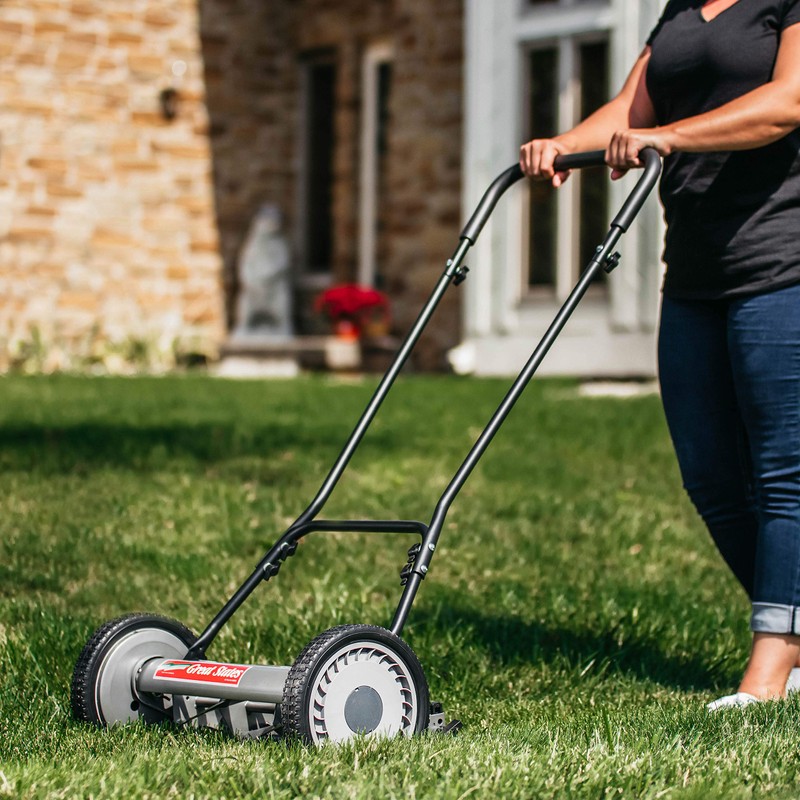 Great States 815-18 18-Inch 5-Blade Push Reel Lawn Mower, 18-Inch,