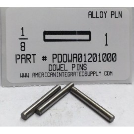 AMERICANINTEGRATEDSUPPLY.COM 1/8X1 DOWEL PINS ALLOY STEEL PLAIN (25)