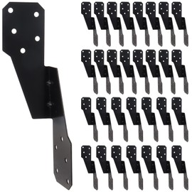 30 Pack Heavy Duty Hurricane Ties with Black Powder-Coated, Hurricane Straps Trusses/Rafters Ties Brackets Joist Hangers for Wood, Shed, Roof