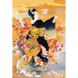 Epoch Company 300 Piece Jigsaw Puzzle, Spring and Age Celebration Crane, 10.2 x 15.0 inches (26 x 38 cm)