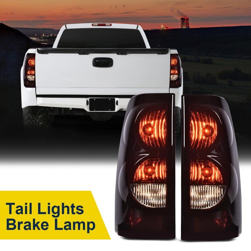 PIT66 Tail Lights Assembly, Compatible with 2003-2006 Chevy Silverado 1500