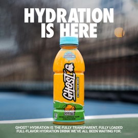 GHOST Hydration Drink Orange Squeeze - RTD Sports Drinks with Electrolytes fo...