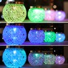 Cooo 2 Pack Heavy Solar Mosaic Crackle Glass Lights with