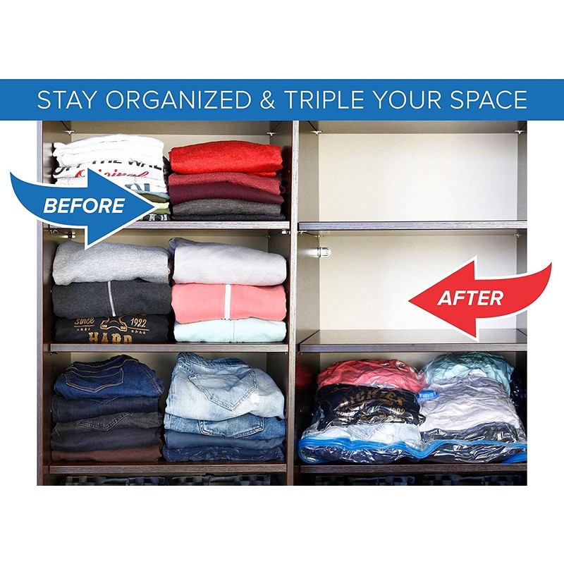 5 Pack Extra Jumbo Vacuum Storage Bags (51"x47"in Our Largest