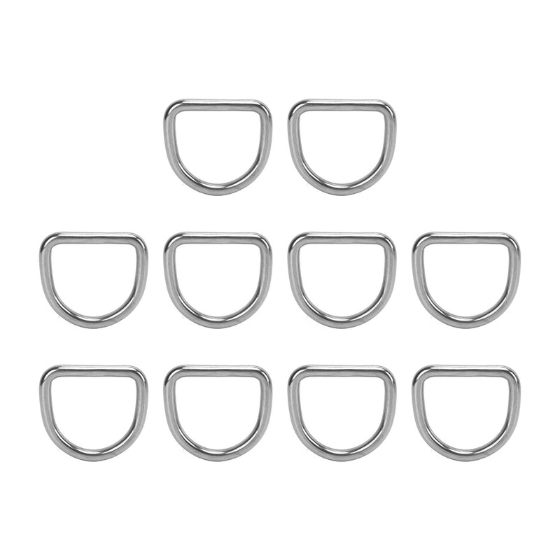 10pcs 316 Stainless Steel D Ring Semi Circular Welded D