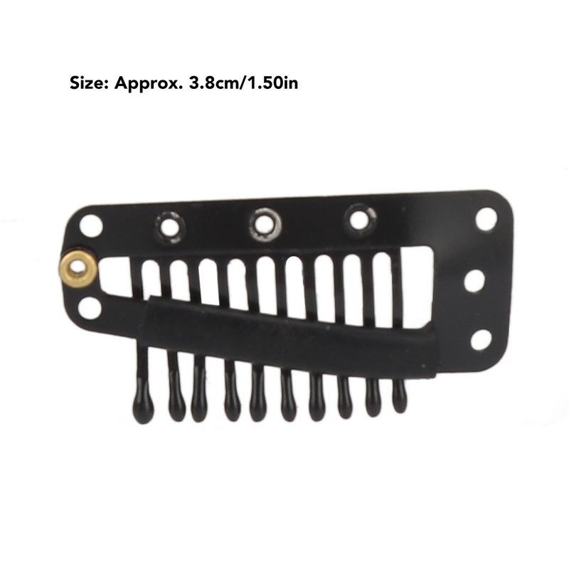 100pcs Hair Extension Clips Multipurpose 38mm 10 Teeth Wig Clips