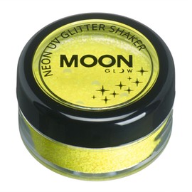 Moon Glow, Neon-UV-Glitzerstreuer, leuchtet hell unter UV-Beleuchtung! (Gelb, 5g)