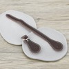 ECSiNG 2pcs Brown Leather Spur Straps Adjustable Single Ply Cowhide