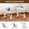 Height Adjustable Standing Desk with 2 Drawers, Small Sit Stand