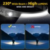 Eatelsin Rechargeable Headlamp with Red Light 2PCS, Motion Sensor 230°