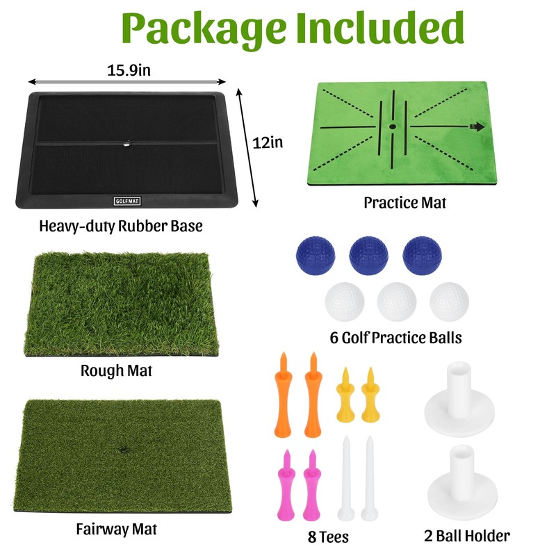 Golf Practice Mat, Flantor Golf Hitting Mat - Training &
