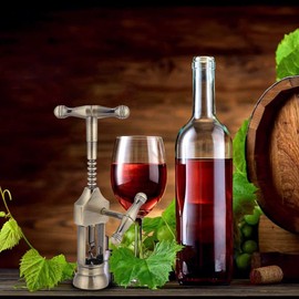 Abridor De Botellas Manual, Sacacorchos Screwpull Antiguo Abrebotellas de Vino Multifunción Sacacorchos para Botellas Abridor Botellas de Vino Profesional