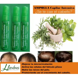 Hair Growth 3 AMPOLLAS 8 ML PERDIDA DE CABELLO TRATAMIENTO UNISEX FORMULA MEJORADA