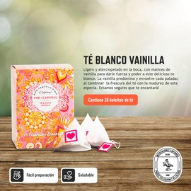 The capsoul Té Blanco Vainilla en Bolsas (15 sobres)