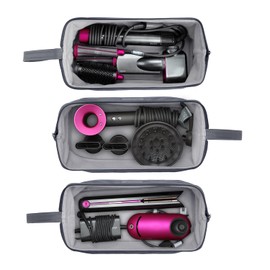 BUBM Travel Case Compatible with Dyson Airwrap & Curling Iron, Portable Hair Dryer Carrying Bag Waterproof Storage for Dyson Supersonic Styler Attachments Protection
