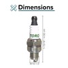 AlveyTech CMR6A Spark Plug for 40cc 4-Stroke ATV, Dirt Bike,