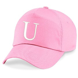 4sold Childrens Embroidery Cotton Summer Sun Hat Children School Kids Caps Hat Sport Alphabet A-Z Boy Girl Adjustable Baseball Cap Pink